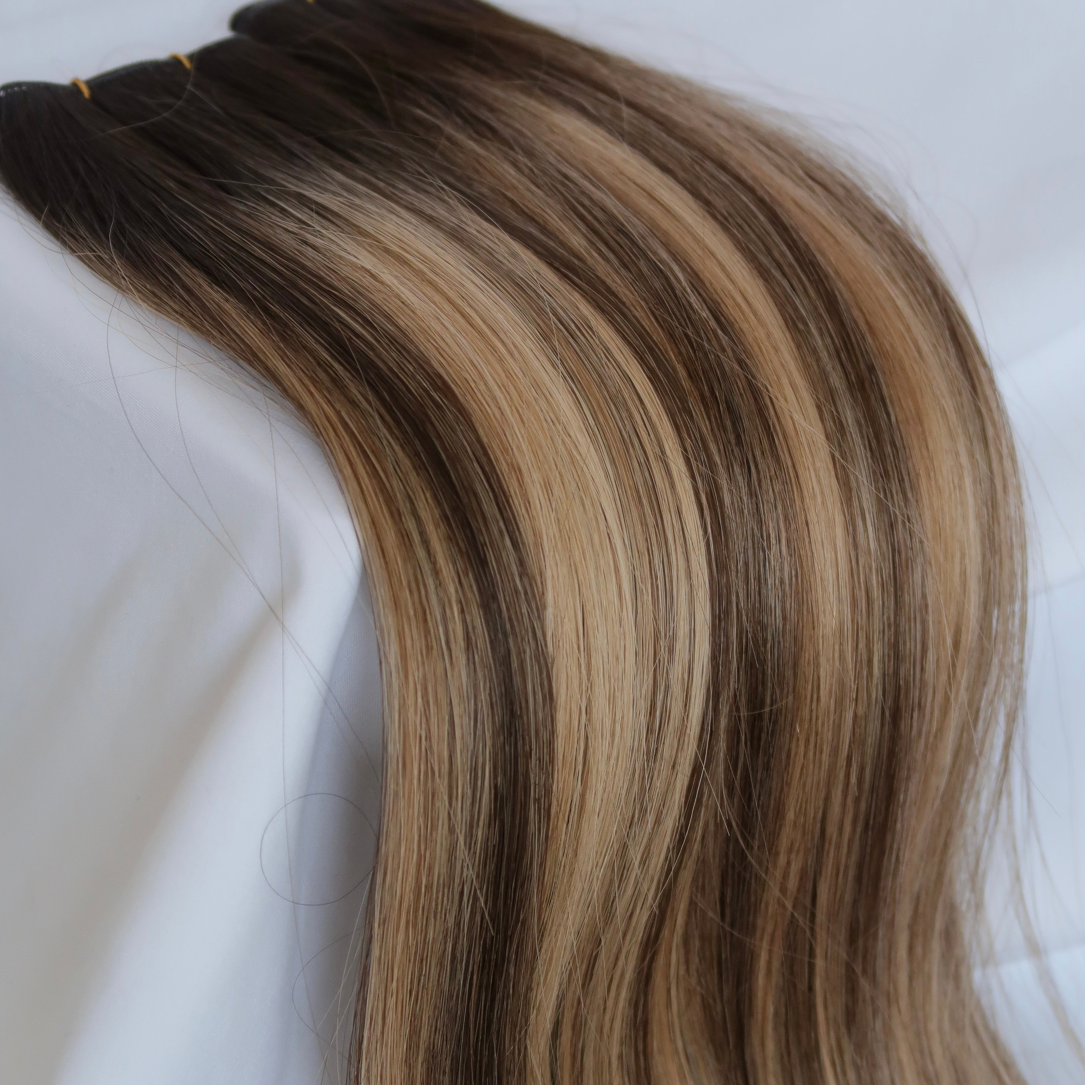 Soft Mocha Balayage Invisible Tape Hair Extensions