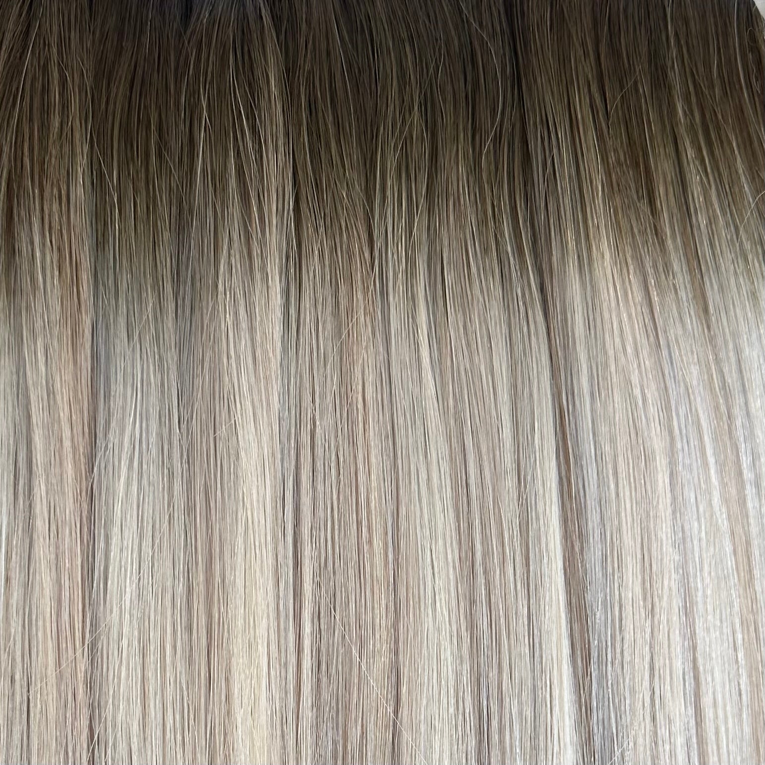 Dark Rooted Marble Blonde - Individual Hand Tied Weft