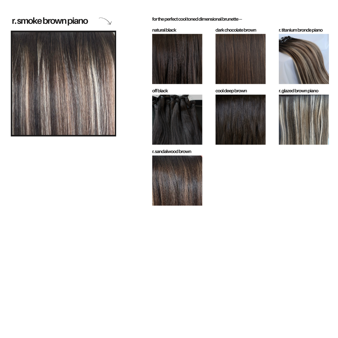 Rooted Smoke Brown Piano - InterMix Wefts