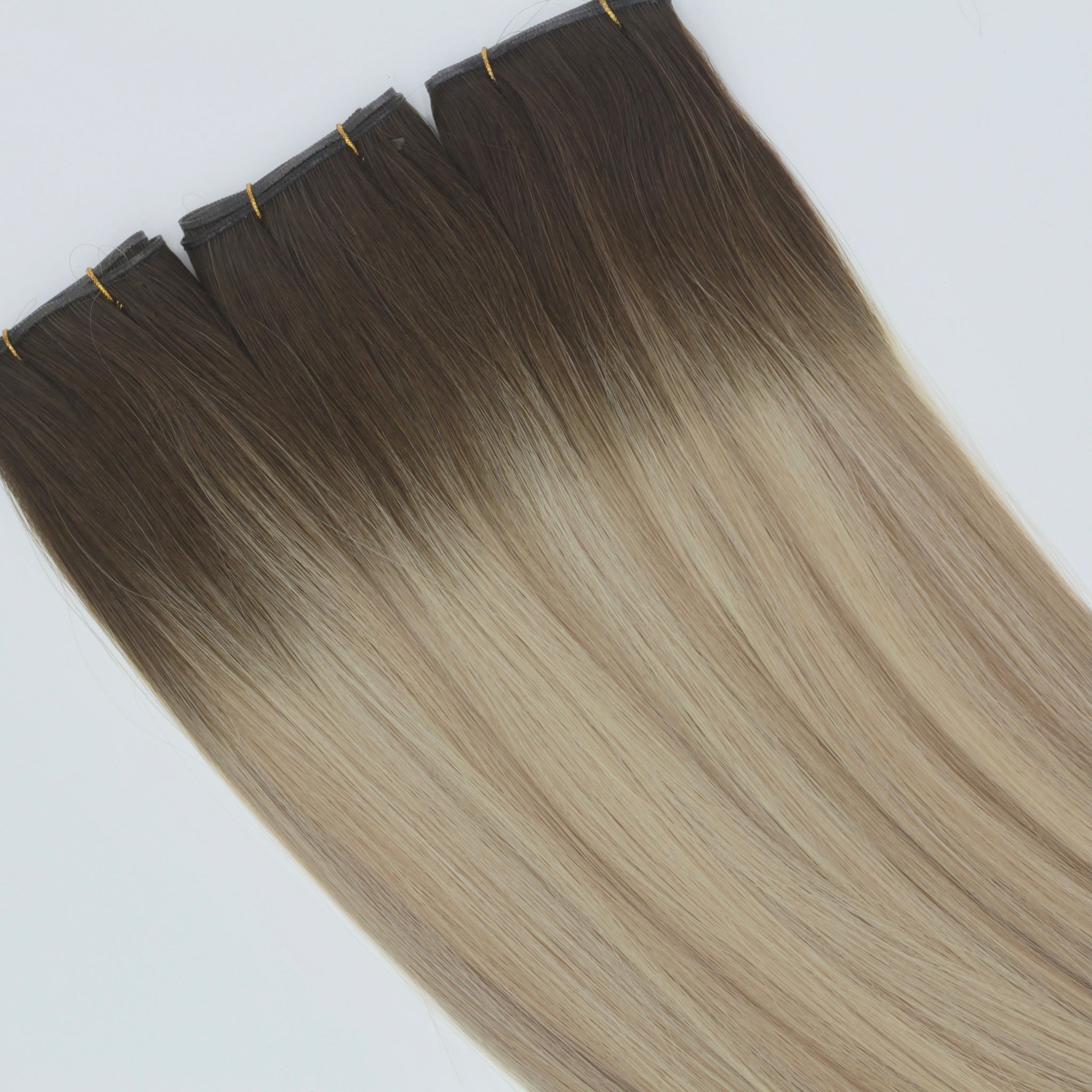 Dark Rooted Marble Blonde Piano - Tape Ins