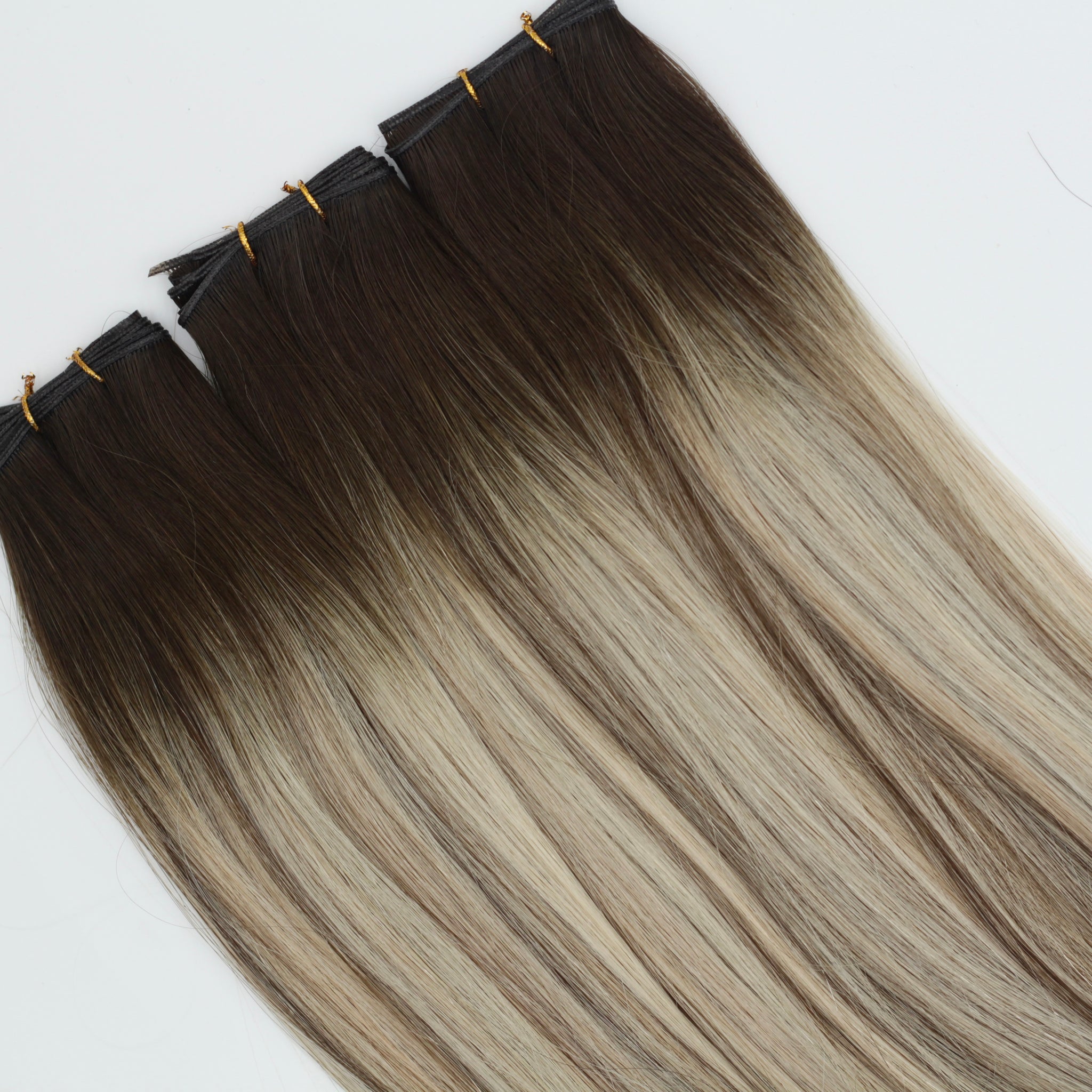 Dark Rooted Salt Blonde Piano - Keratin Flat Tips (Half Pack)