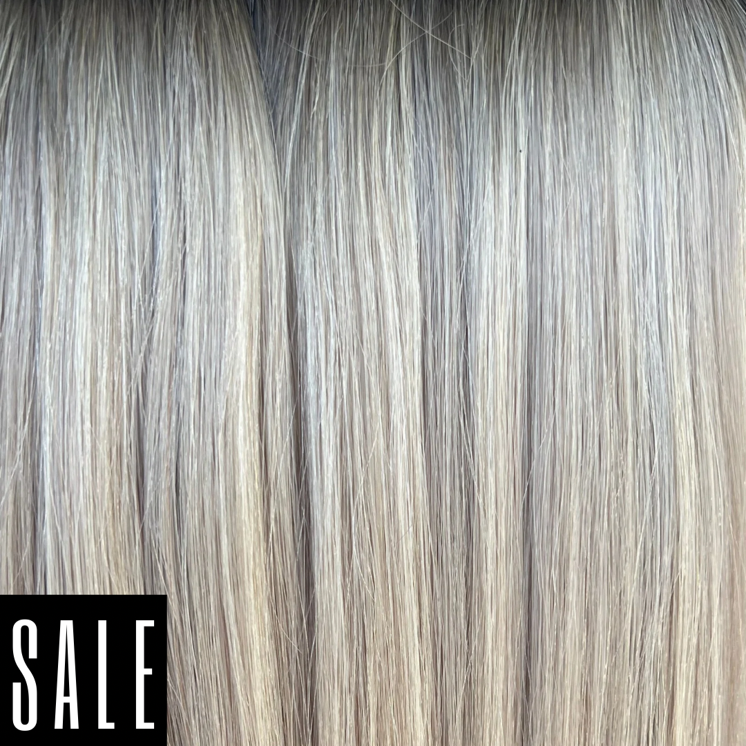 FINAL SALE - Rooted Coconut Cream Blonde - Luxe Hand Tied Weft