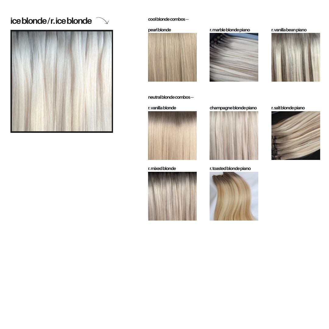 Rooted Ice Blonde - Individual Hand Tied Weft