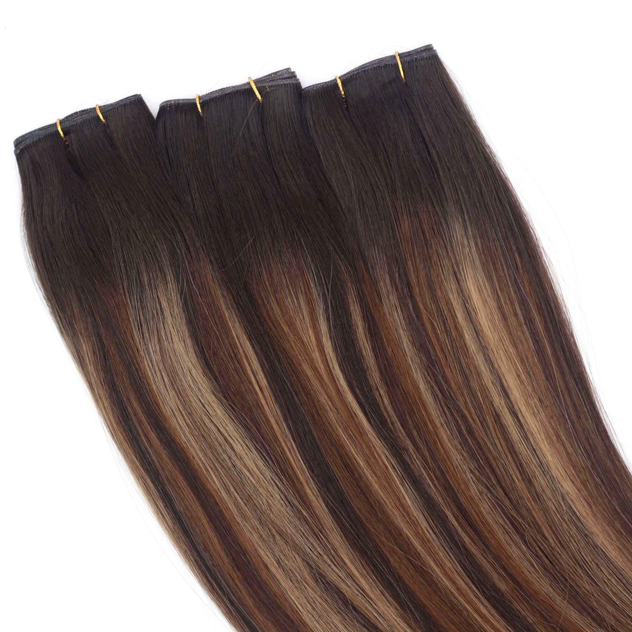 Rooted Dark Caramel Piano - Individual Hand Tied Weft