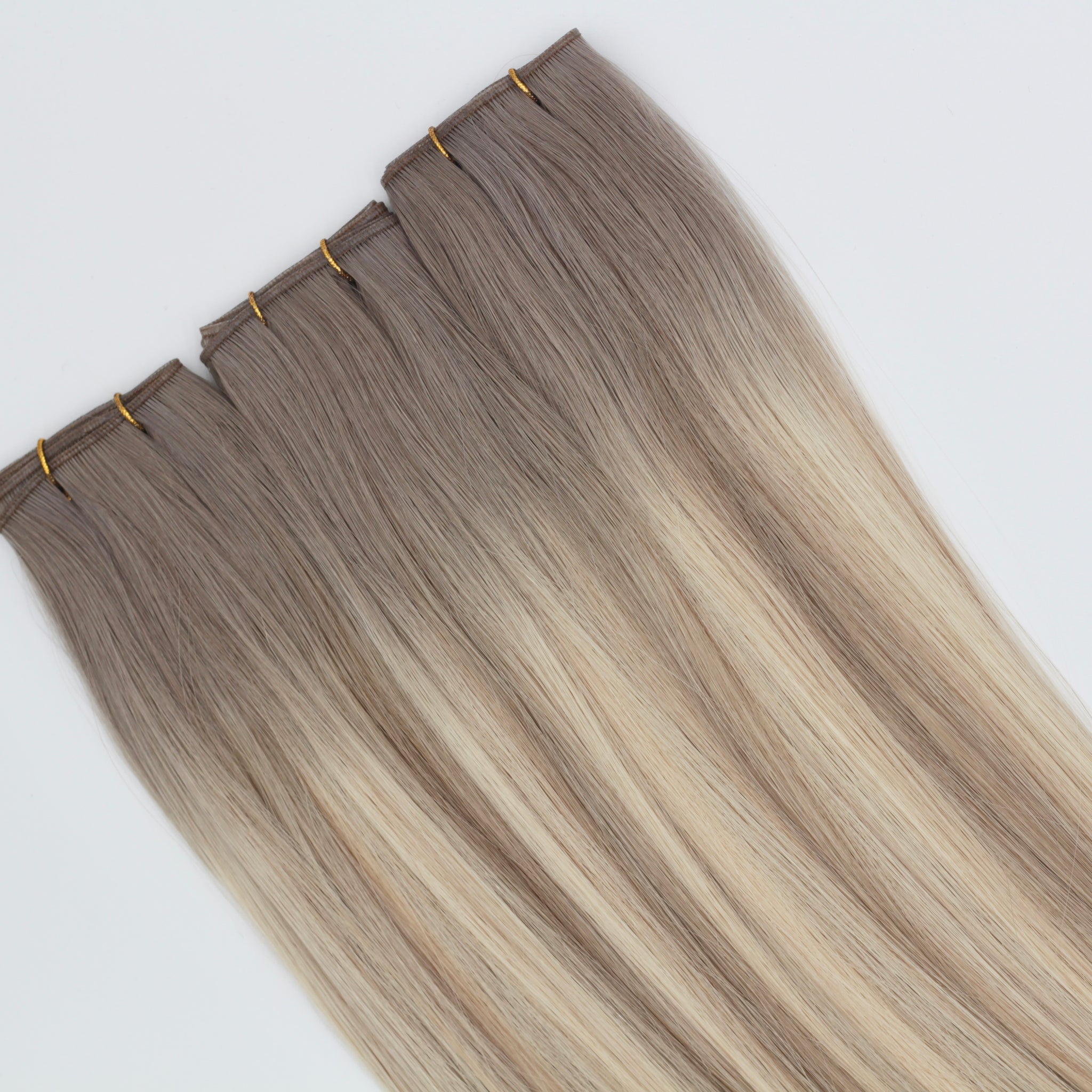 Rooted Marble Blonde Piano - Keratin Flat Tips (Half Pack)