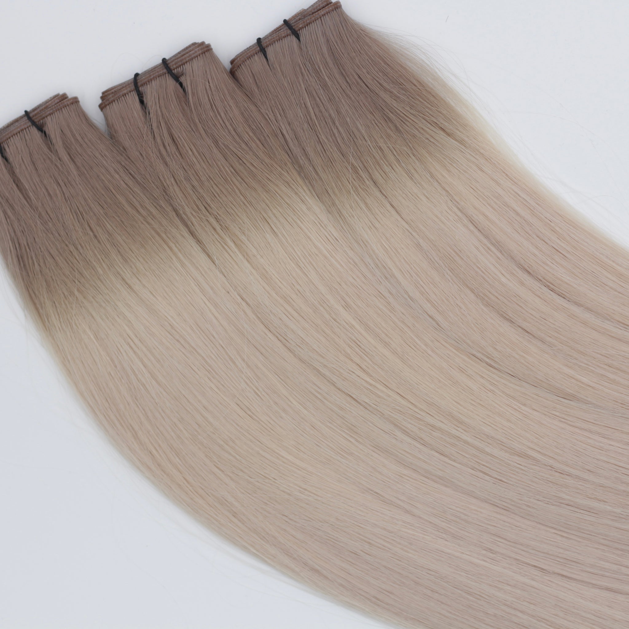 Rooted Platinum Ash Blonde - Keratin Flat Tips (Half Pack)