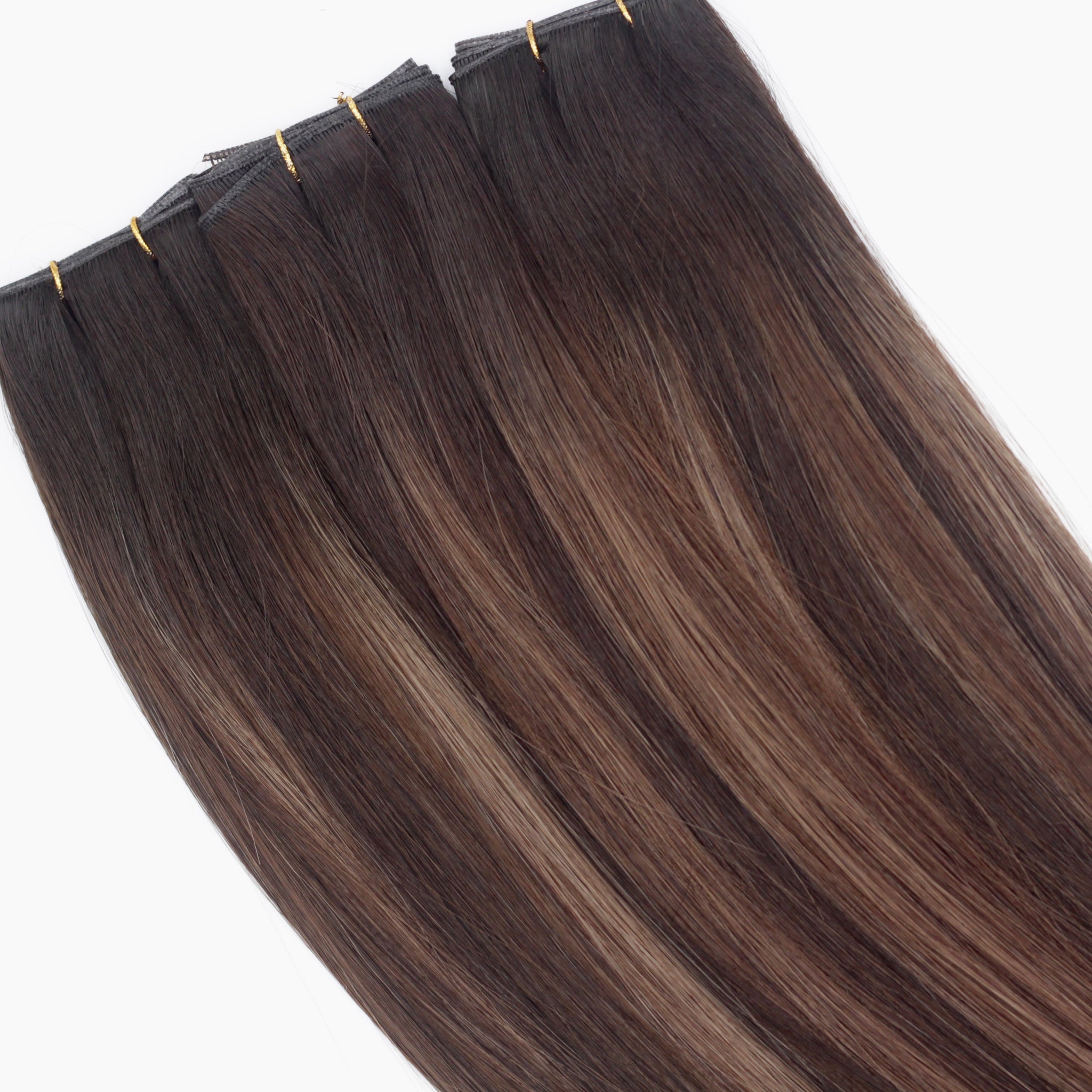 Rooted Walnut Brown Piano - Individual Hand Tied Weft