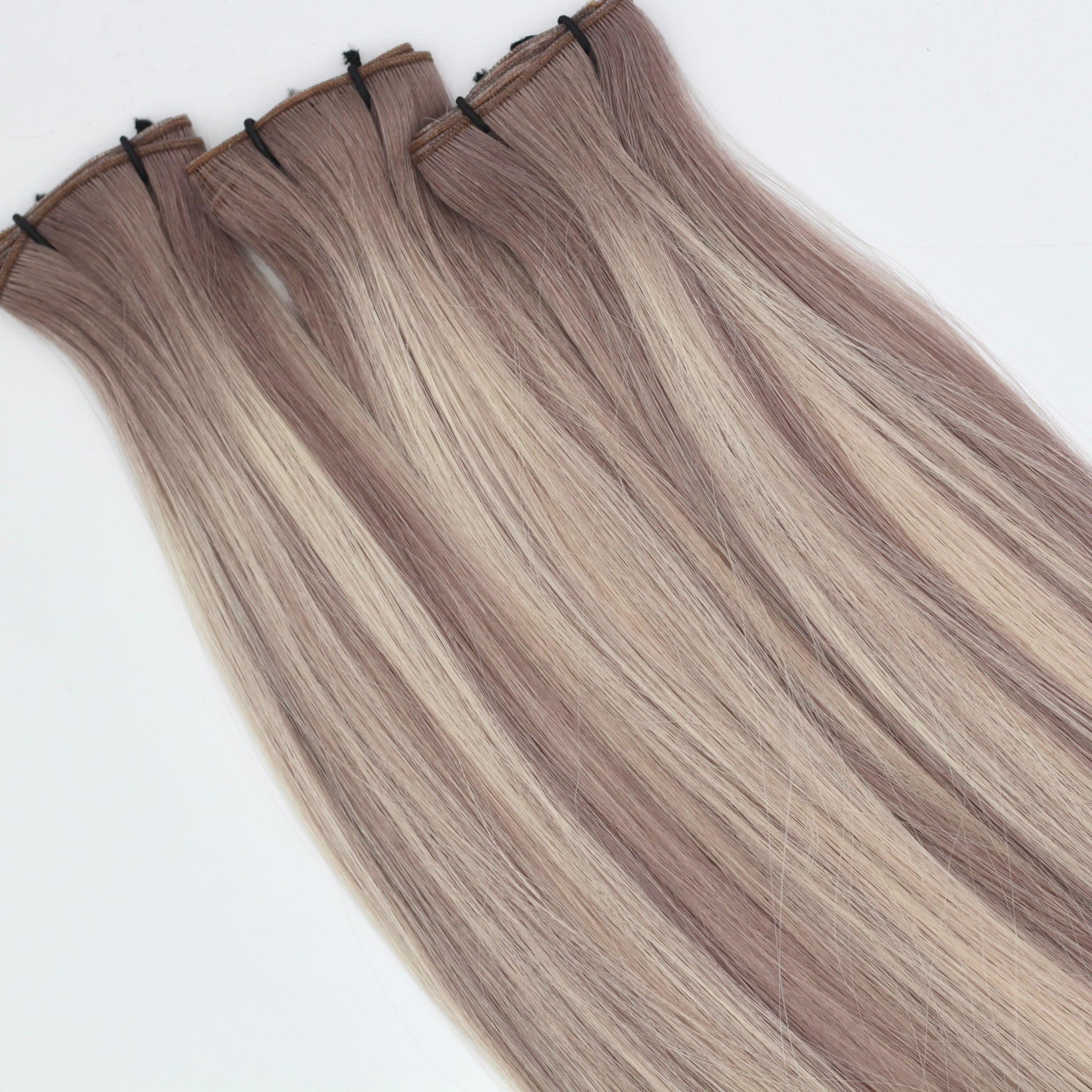 Rooted Iridescent Blonde Piano - Individual Hand Tied Weft