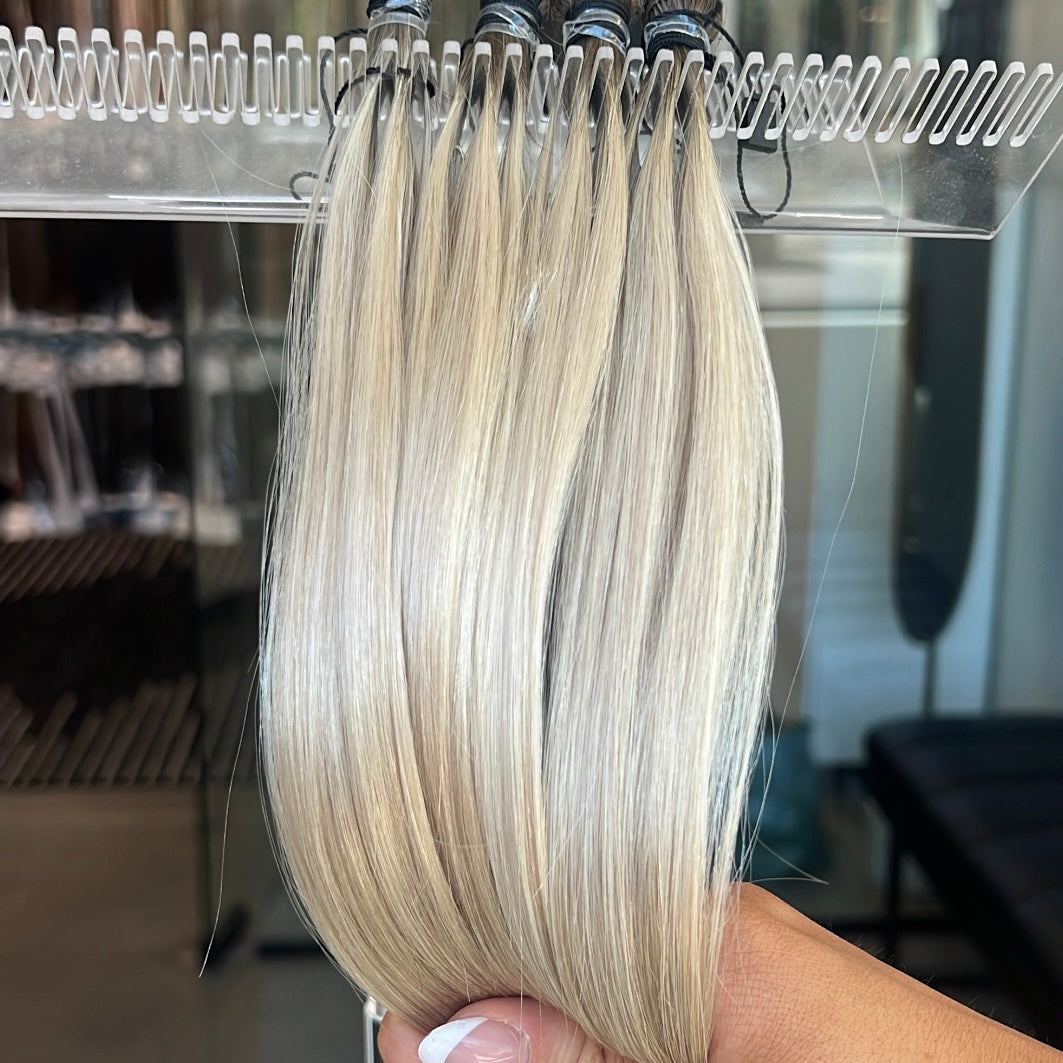 Rooted Vanilla Blonde - Individual Hand Tied Weft (FINAL SALE)