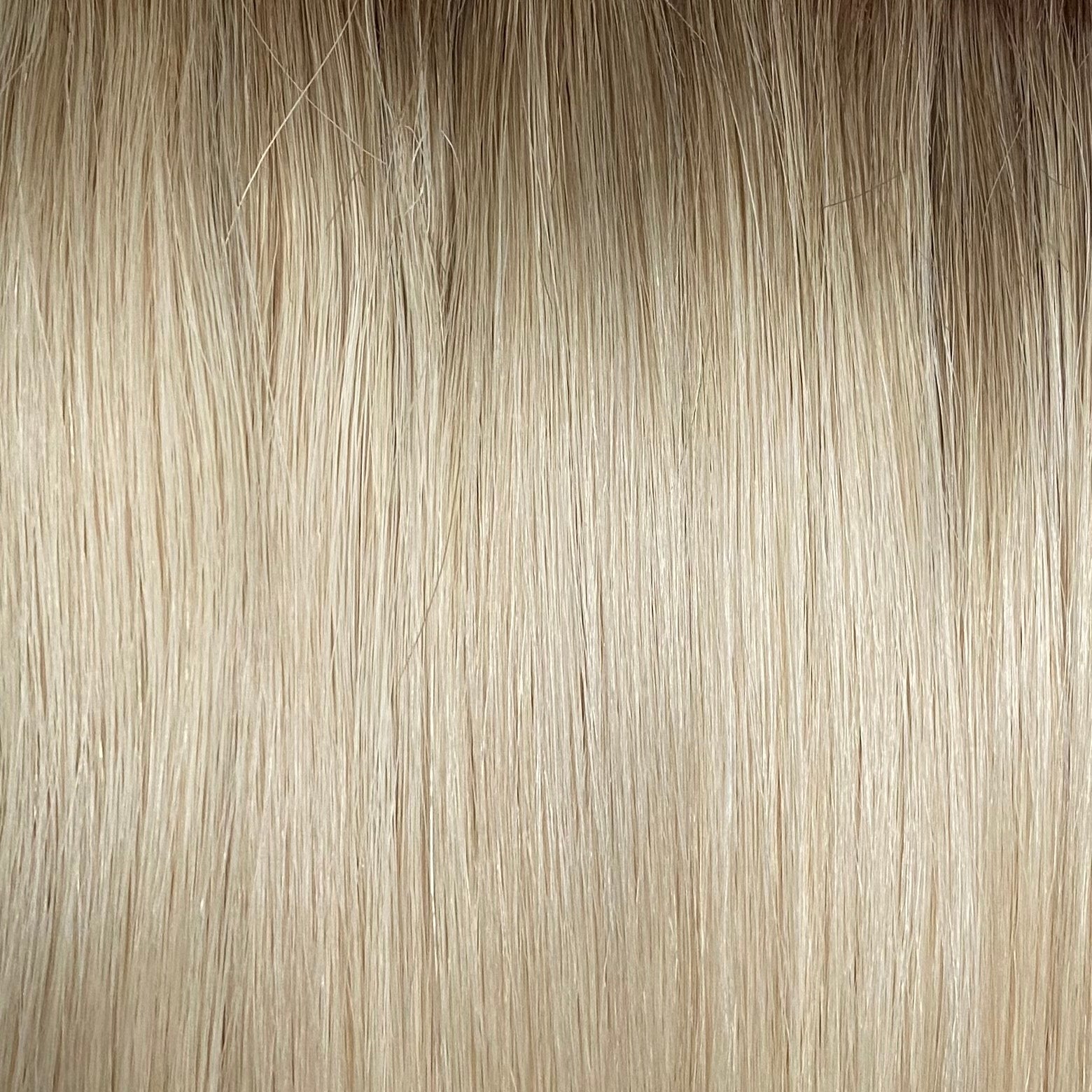 Rooted Cream Blonde - Luxe Hand Tied Weft